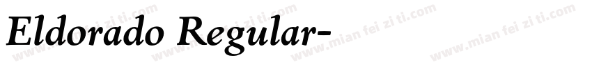 Eldorado Regular字体转换